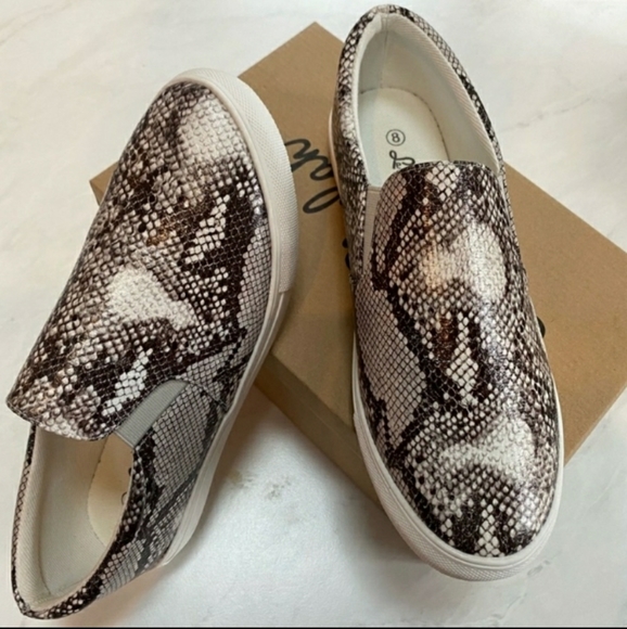 Shoes - Snakeskin Slip-on Sneaker